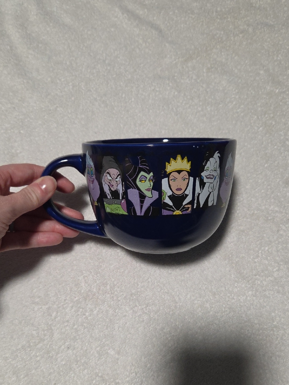 Disney Villains Large Dark Blue Ceramic Mug with Character Panel